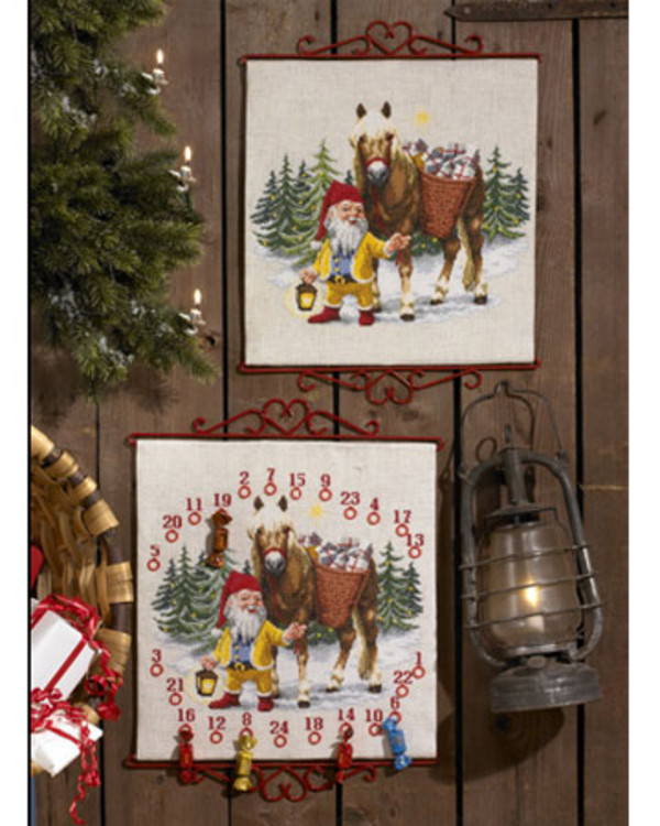 Wandbehang Wichtel mit Pferd