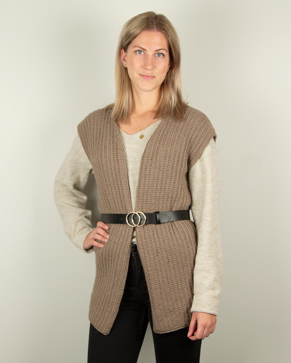 Garnpakke Vest Freja Muldvarp XS-XL