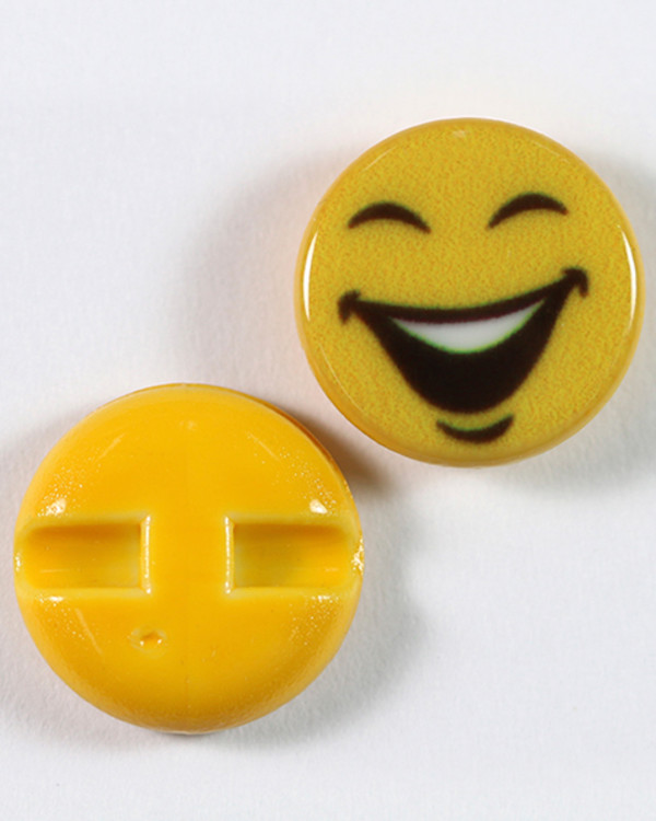 Knapp Emoji Lykkelig 15 mm