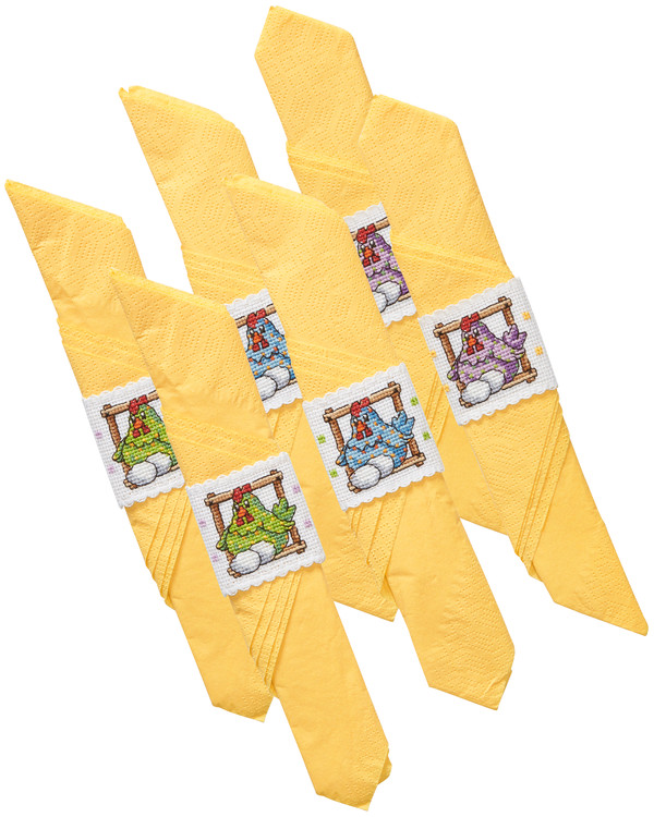 Servettringar Hönor 6-pack