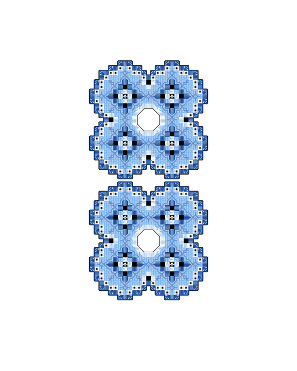 Hardanger Lysmansjetter Blå 2-pk