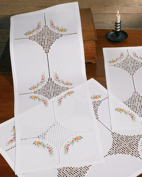Hardanger löpare Blomster stor