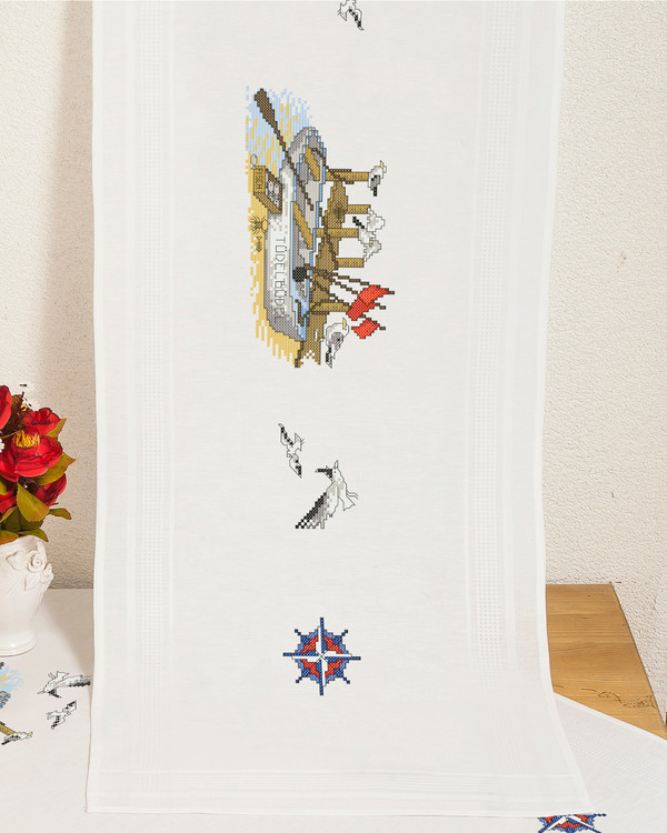 Broderikit Löpare Fiskebåt