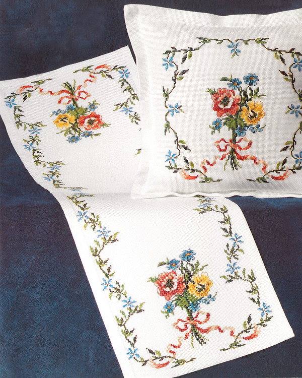Broderikit Löpare Vackra blommor