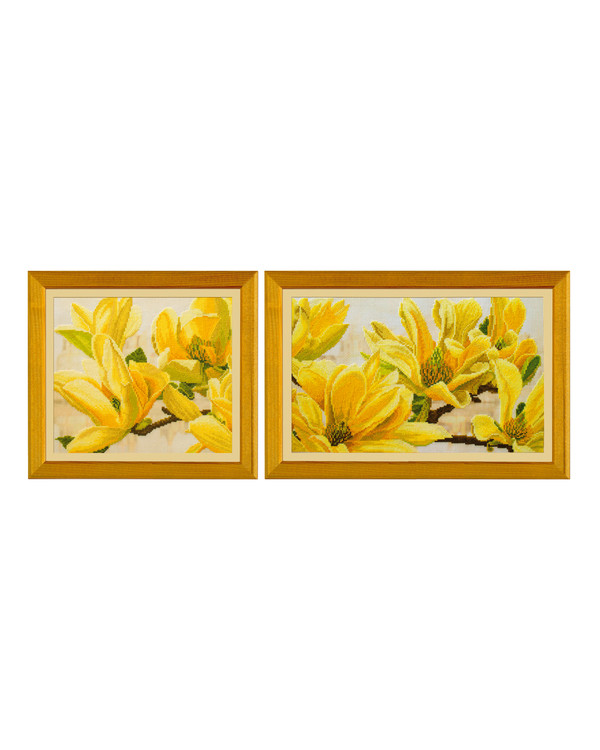 Broderikit Tavla Gul magnolia 2 dela