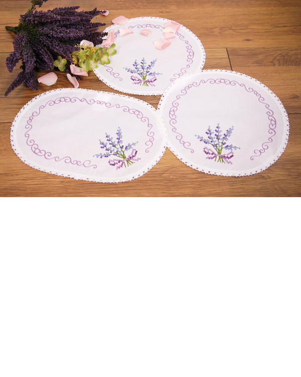 Broderikit Dukset Lavendel 3-pack