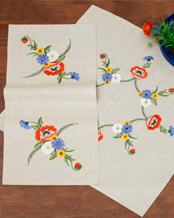 Broderikit Löpare Sommarblommor