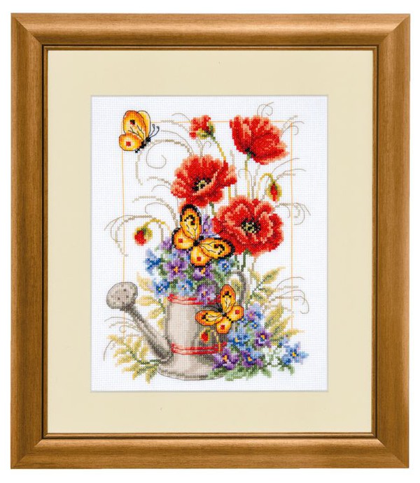 Bild Blumen in Gießkanne