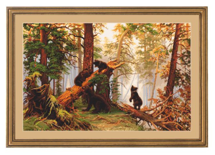 Broderikit Tavla Morgon i tallskogen
