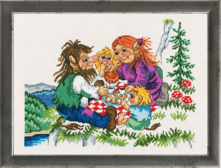 Bild Trollfamilie beim Picknick