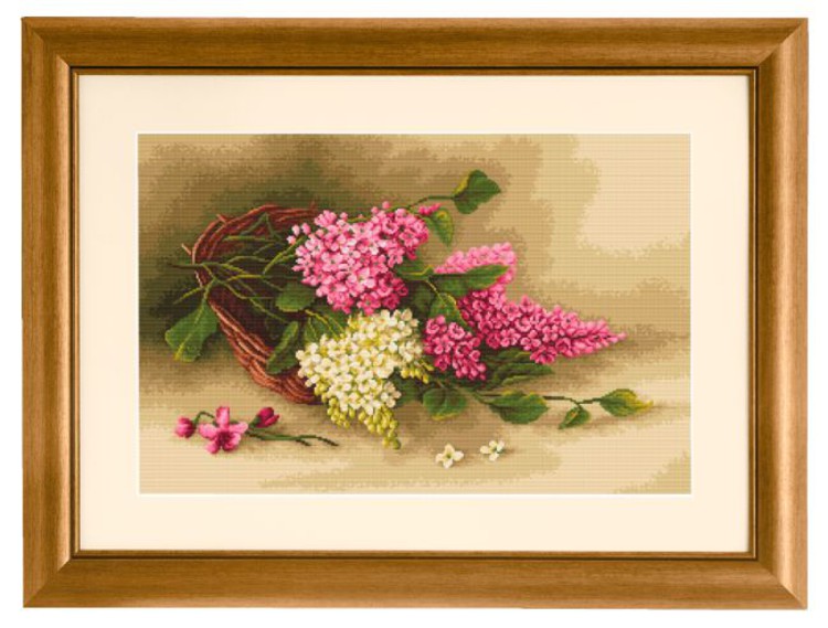 Billede En kurv med blomster