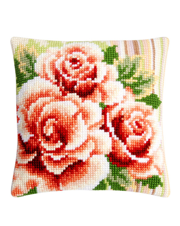 Broderikit Kudde Rosendoft