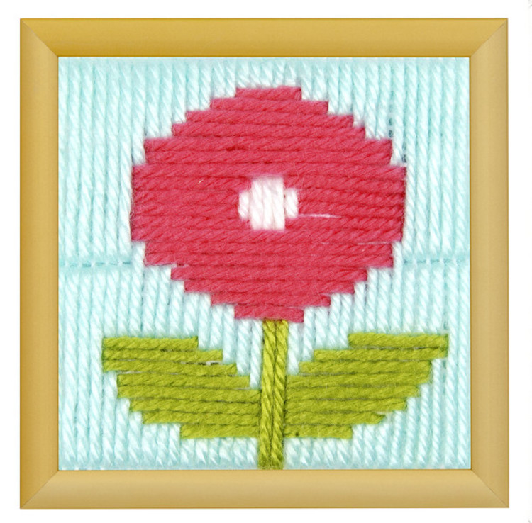 Broderikit Långstygn Blomma