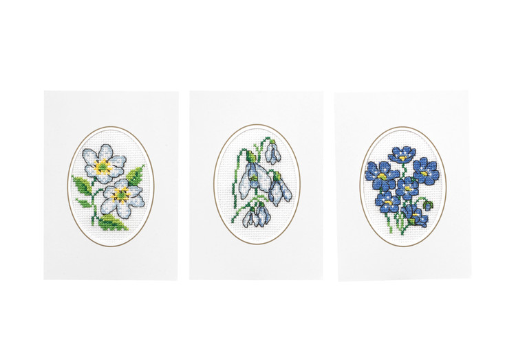 Kort Ville blomster 3-pk