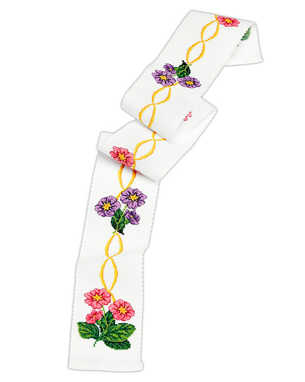 Broderikit Festremsa Färgglada blomm