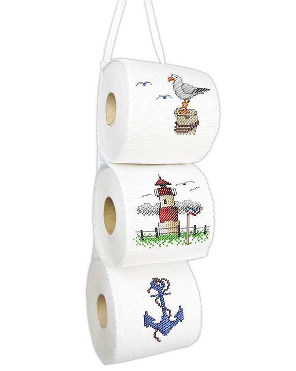 Stickpackung Toilettenpapierhalter Am Meer