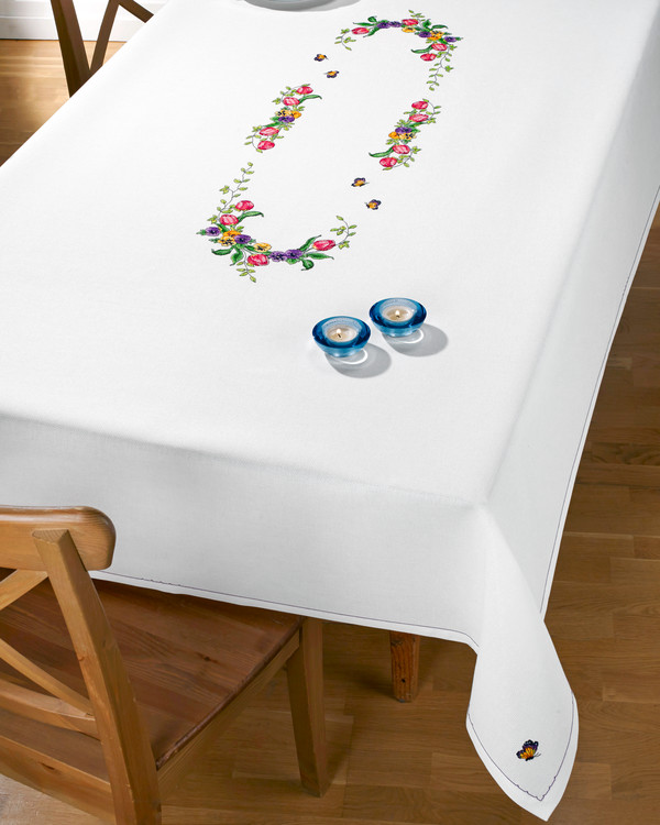 Broderikit Duk Tulpaner och penseer