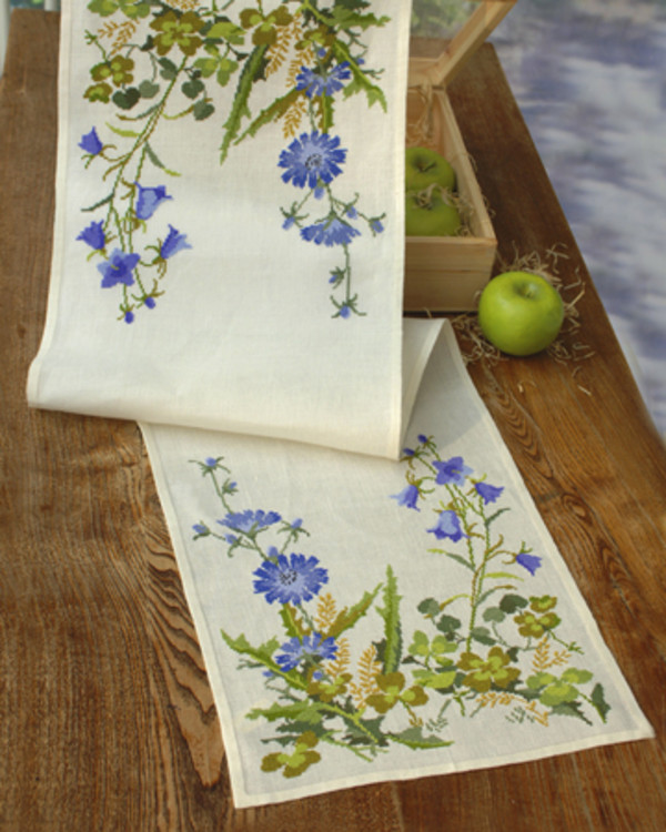 Løper Blå blomster