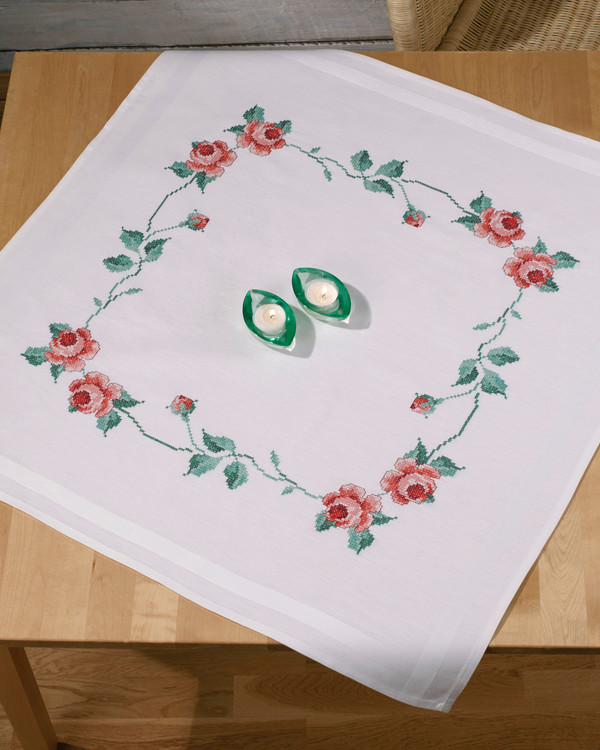 Mitteldecke Rosenkranz mit oder ohne Garn