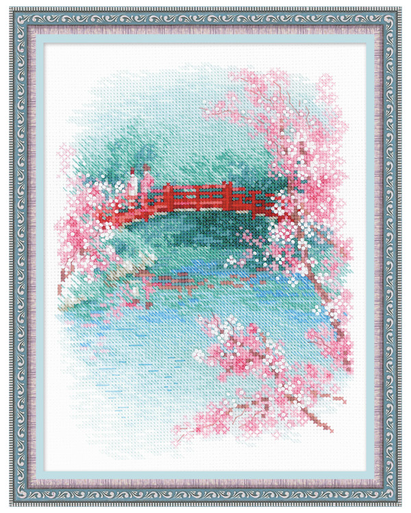 Broderikit Tavla Sakura Bridge