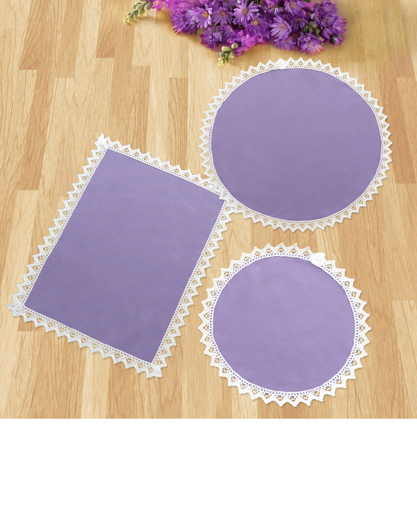 Dukset Doilies lila 3-pack