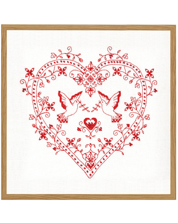 Broderi Rødt hjerte