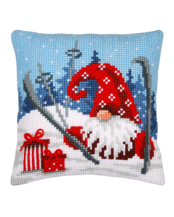 Broderipakke Pute Sittende nisse