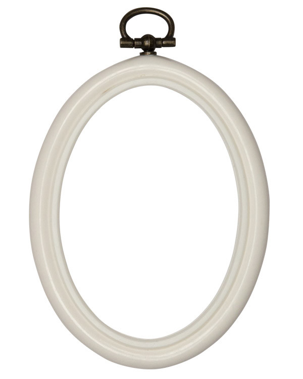 Flexiramme oval hvit