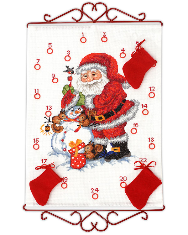 Broderikit Kalender Snemanden venner