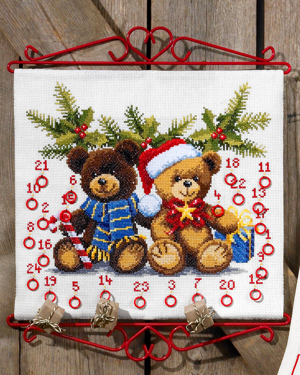 Broderikit Kalender Julnallar