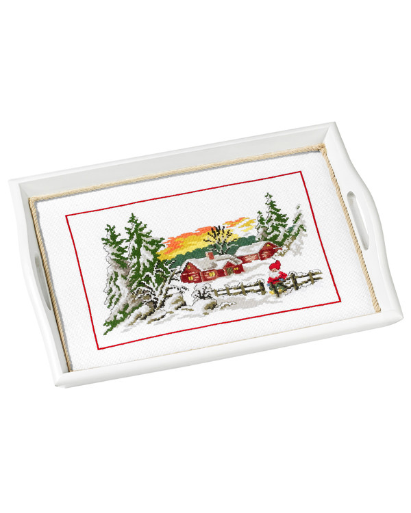 Broderi Nisse på spasertur