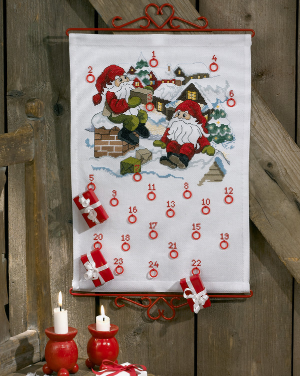 Broderikit Kalender Nissar på taket