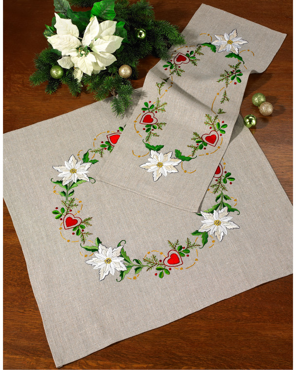 Broderikit Duk Vit Julstjärna