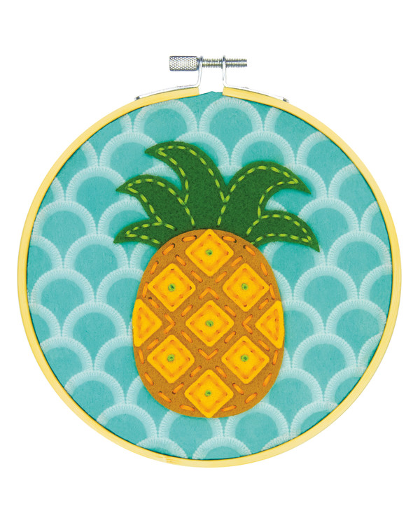 Filtbroderi Ananas