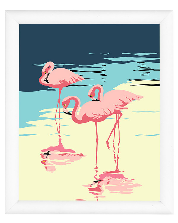 Paint by numbers Flamingos