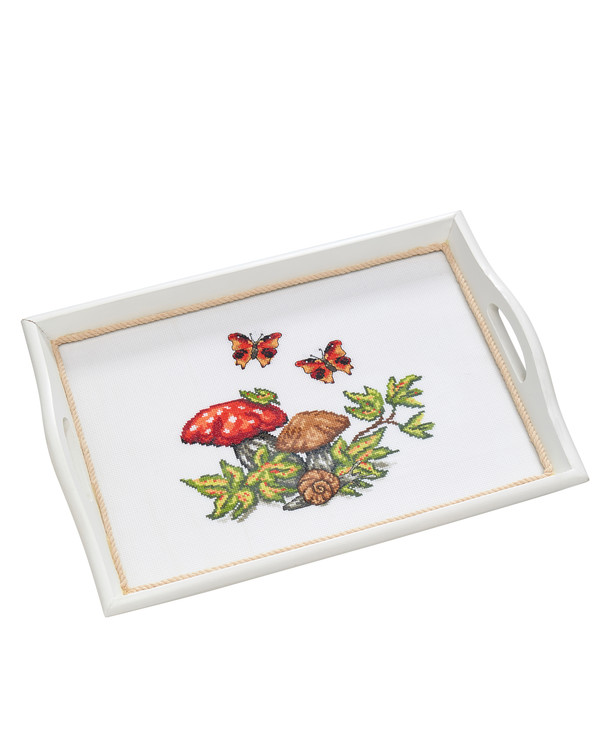 Stickerei Herbst für Tablett
