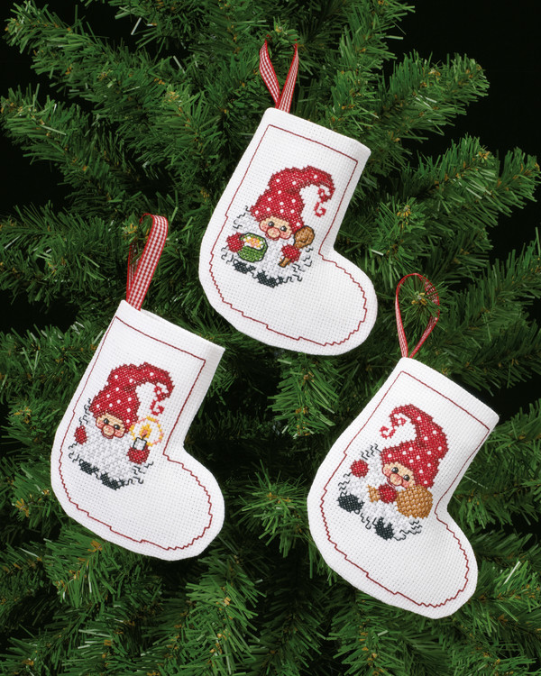 Julestrømper Julenisser 3-pk
