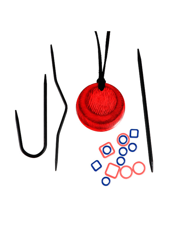 Magnet halsbånd sett cherry