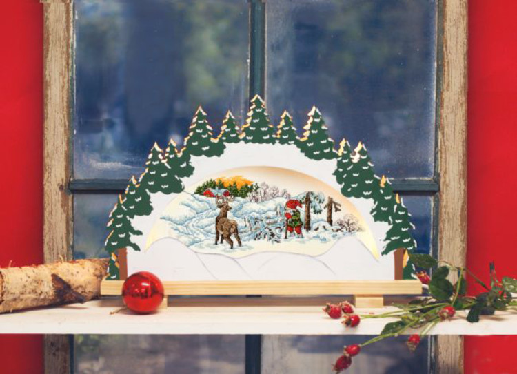 Broderi Nisse og rein