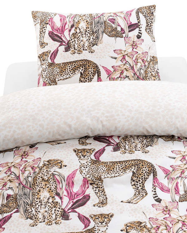 Sengetøysett Cheetah rosa 2 deler