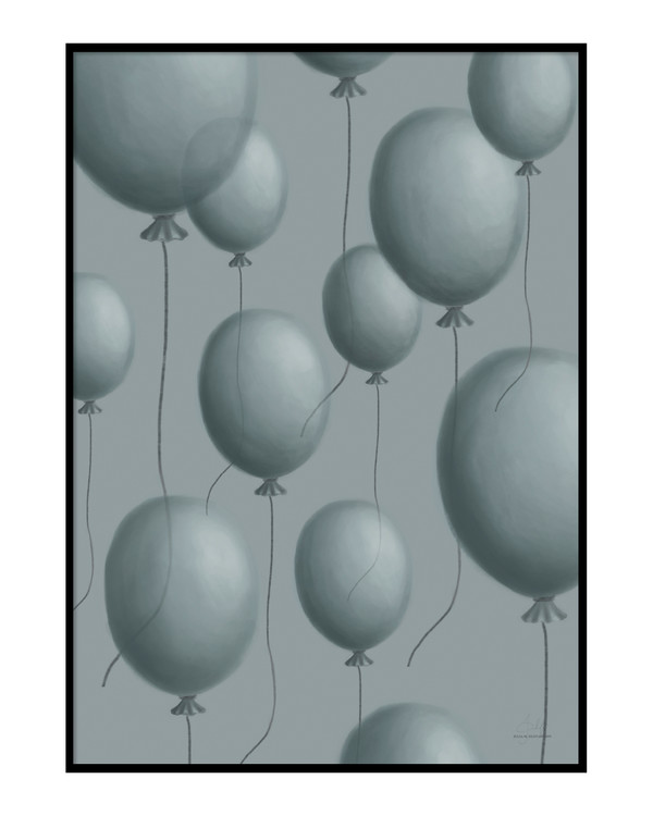 Blue balloon Juliste