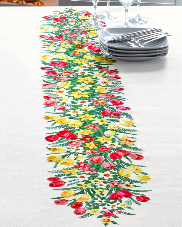Middagsduk Vårblomster