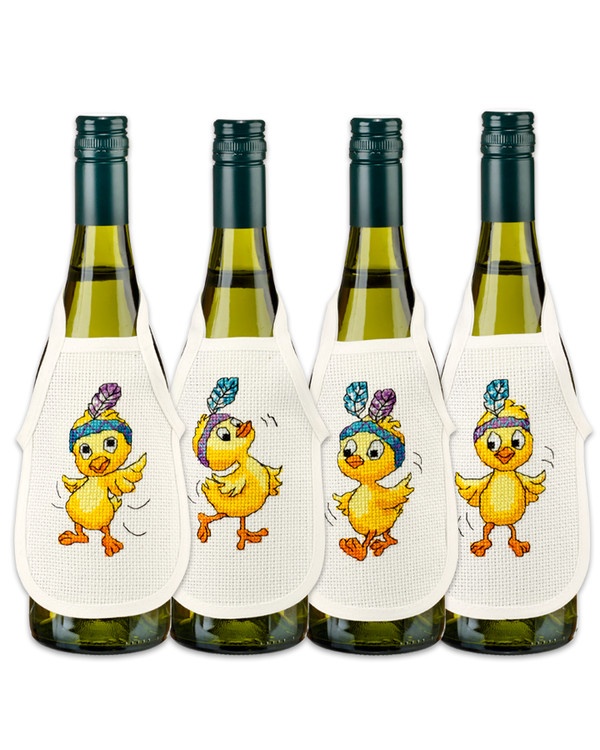 Flaskförkläden Indiankycklingar 4-pack