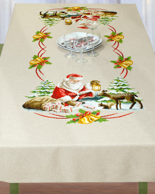 Broderikit Middagsduk Julklappsutdelning