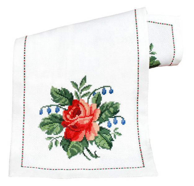 Broderikit Löpare Röda rosor